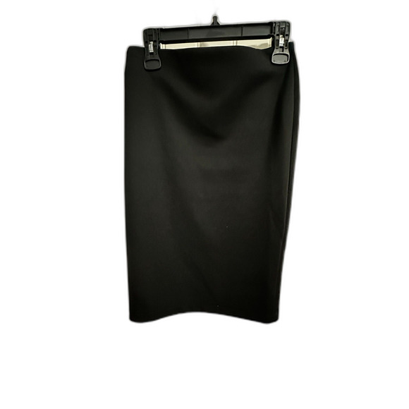 Vince Camuto black pencil skirt.  Gold zipper up the back - Picture 1 of 3